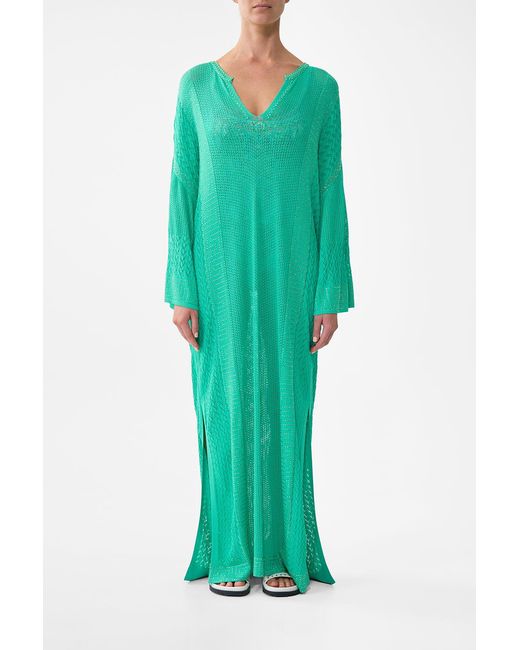 Camilla Green Long V Neck Knit Kaftan Spirit Of Santa Maria