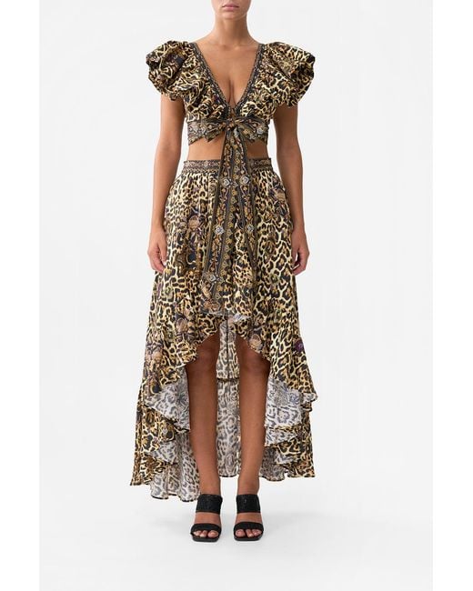 Camilla Brown Ruffle Wrap Top Saints And Sisters