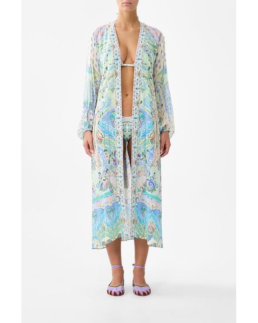 Camilla Blue Blouson Sleeve Layer Midsummer Mosaics