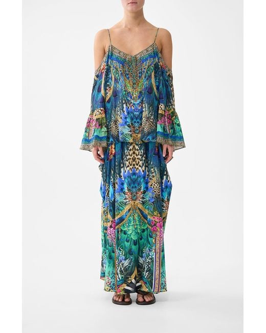 Camilla Blue Drop Shoulder Top Animal Alchemy