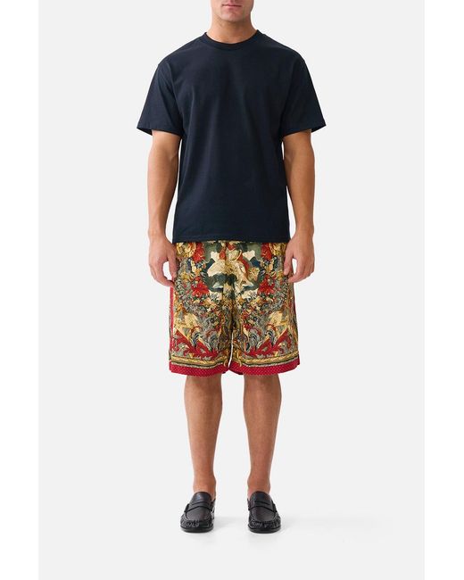 Camilla White Baggy Long Walk Short With Elastic Waist Meet Me for men