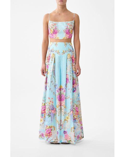 Camilla White Corset Crop Top Bazaar Blooms