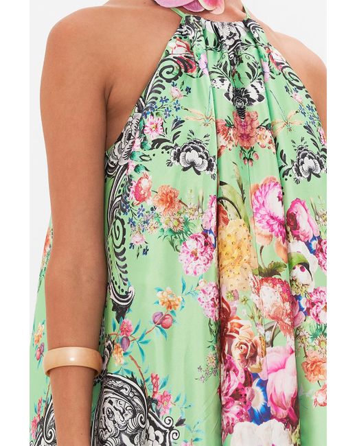 Camilla Trapeze Maxi Dress Porcelain Dream in Green Lyst