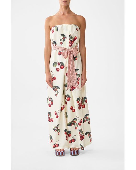 Camilla White Front Pleat Strapless Jumpsuit Notes From The Road