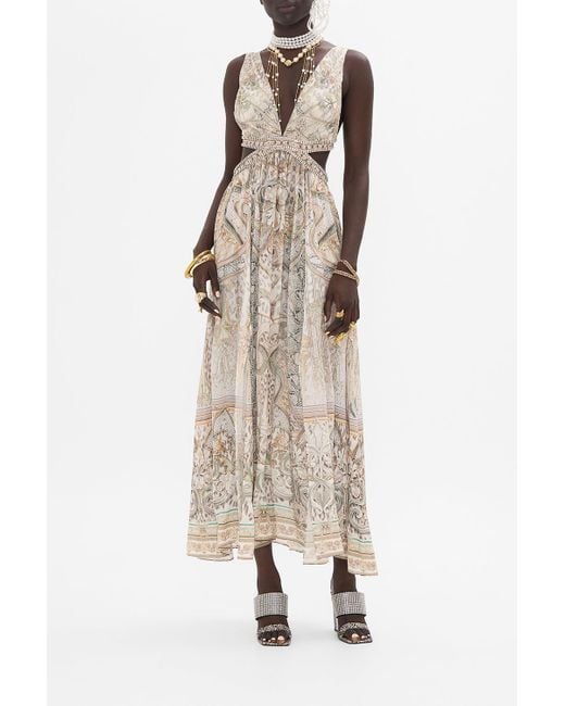 Camilla Natural Cut Out Back Dress Ivory Tower Tales