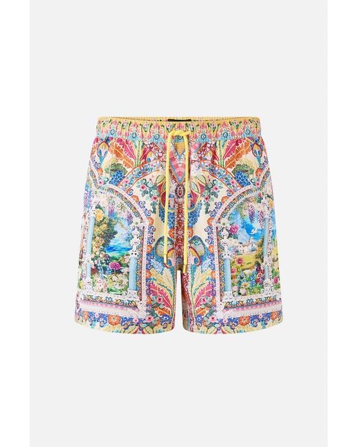Camilla White Mid Length Boardshort With Elastic Waist Navàs Nouveau for men