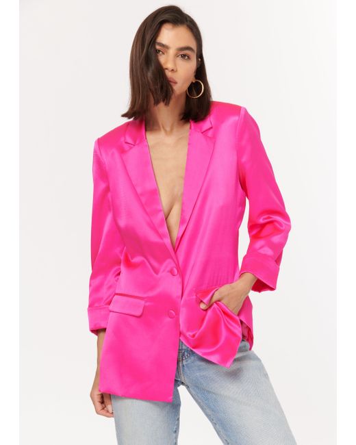 Cami NYC Silk Owen Blazer in Neon Pink (Pink) - Lyst