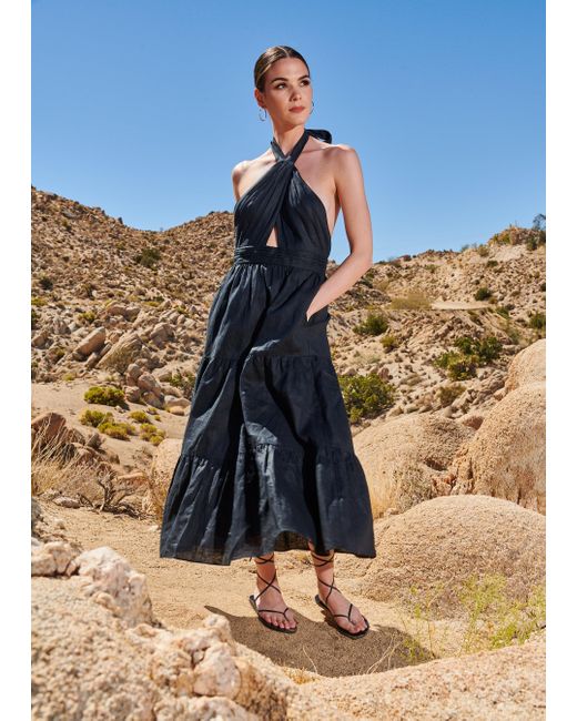 Cami NYC Linen Evita Dress in Black Lyst