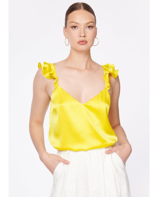 Cami NYC Silk Cara Cami in Canary (Yellow) | Lyst
