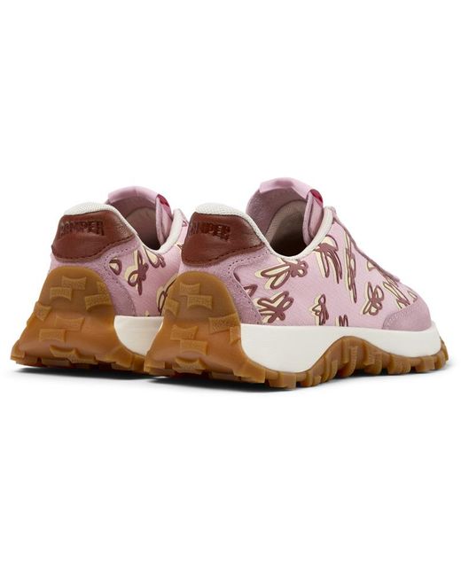 Camper Pink Mismatched Elastic Lace Sneakers