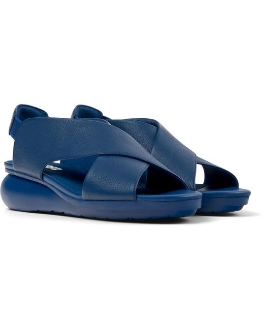 Camper Light Blue Leather Sandals