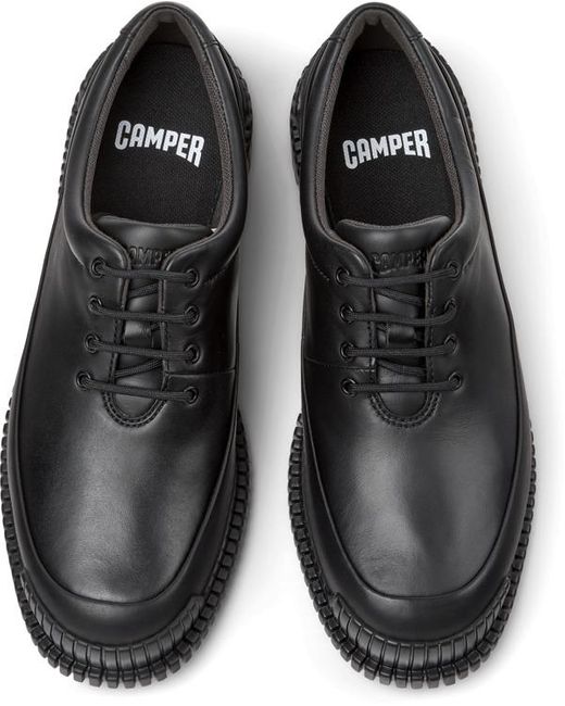 Camper Black Leather Lace-up Shoes