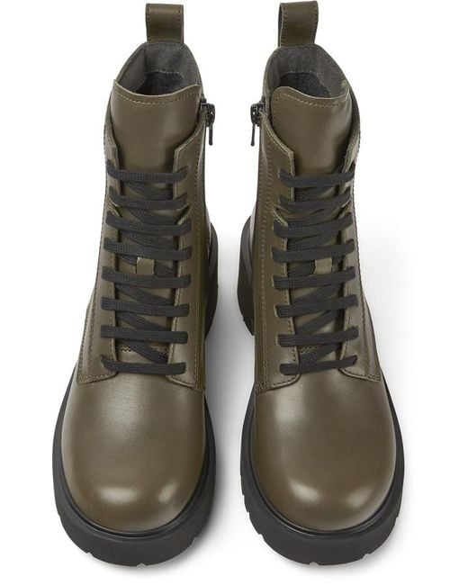 Camper Multicolor Green Lace-up Boots