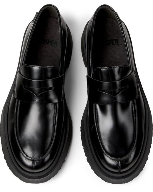 Camper E Lederloafer in Black für Herren