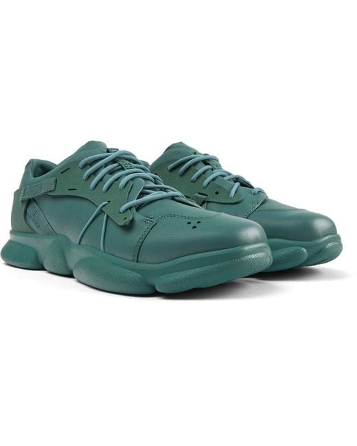 Camper Green Leather And Textile Sneakers for men
