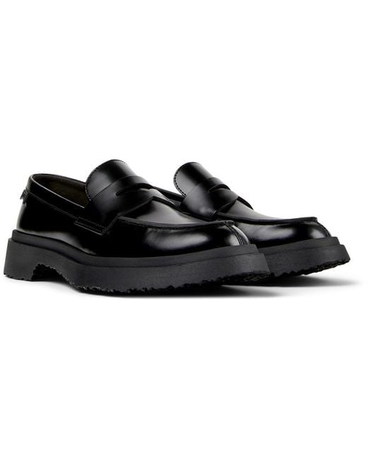 Camper Black Leather Loafers