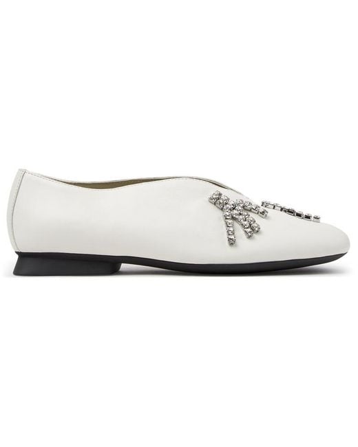 Camper White Ballerinas