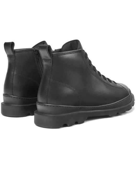 Camper Black Leather Ankle Boots for men