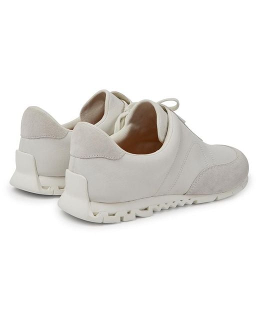 Camper Gray White Non-dyed Leather Sneakers for men