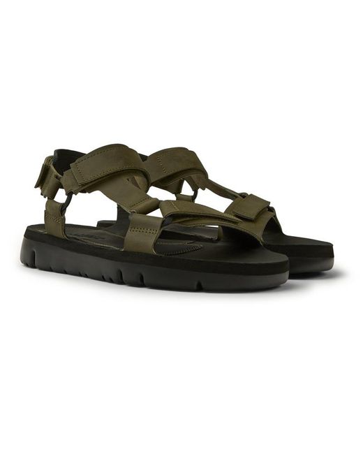 Camper Green Leather Sandals for men