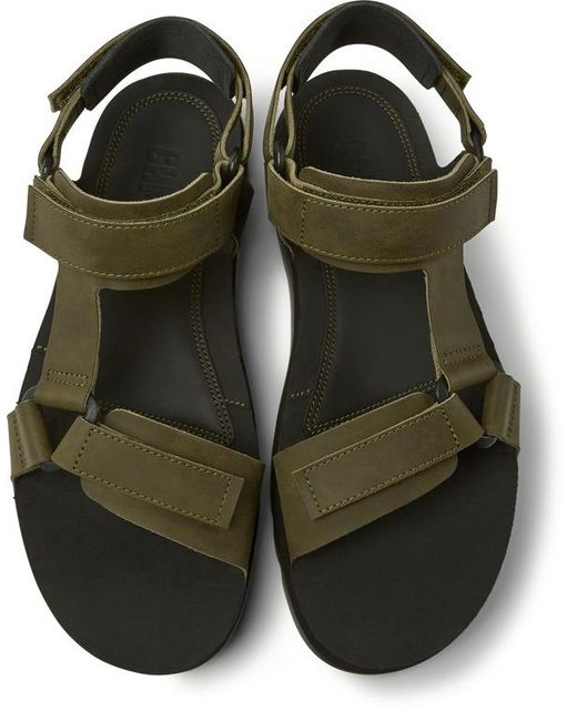 Camper Green Leather Sandals for men