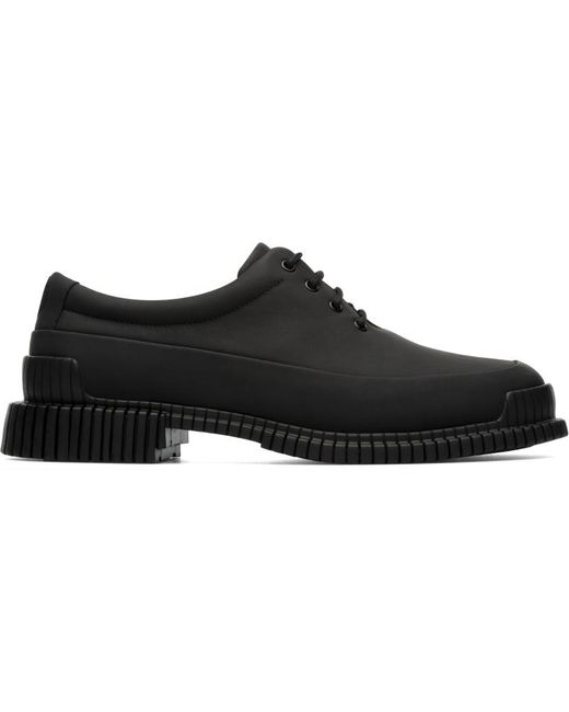 camper black leather shoes