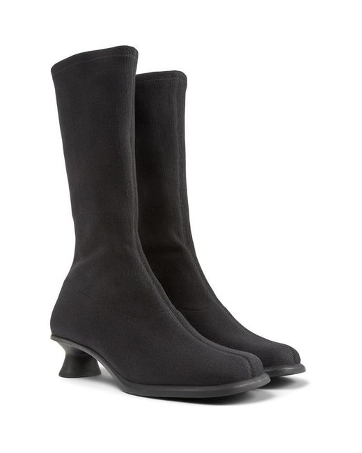 Camper Black Tm Lyocell High Boots