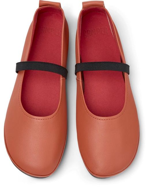 Camper Red Flache schuhe