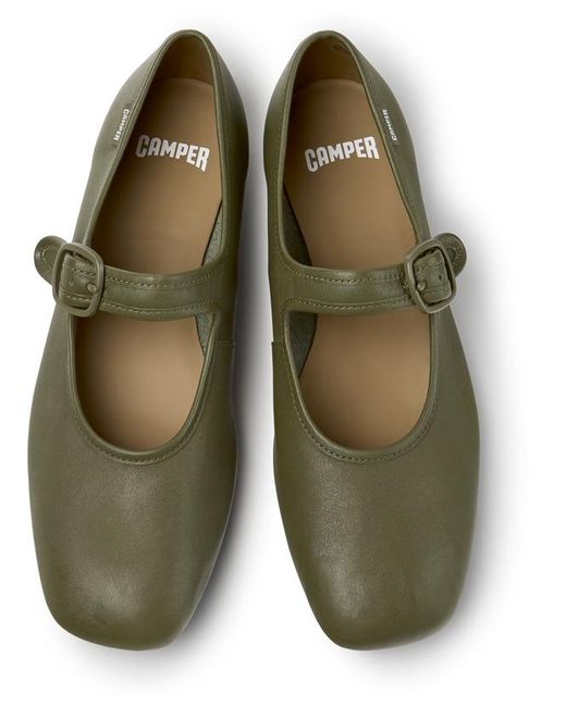 Camper Green Ballerinas