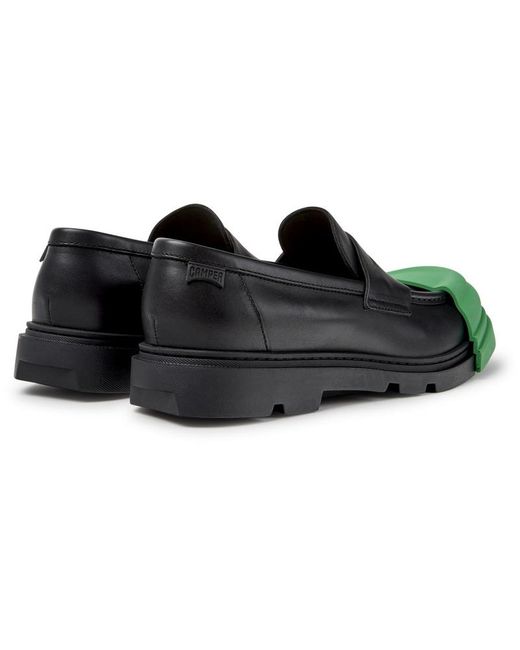 Camper Black Junction Leather Loafers for men