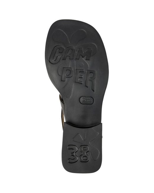 Camper Black Flat Sandals