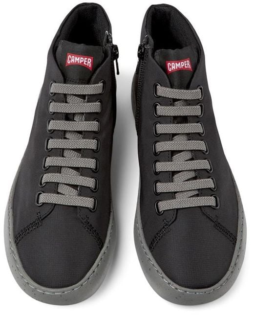 Camper Black Textite Ankle Boots