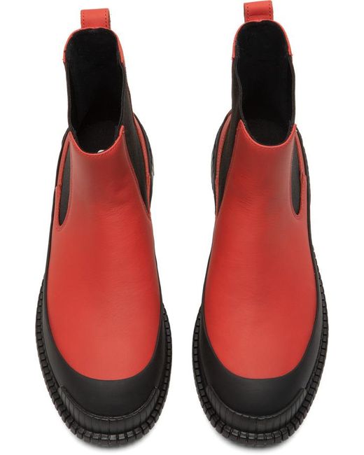 Camper Red Ankle Boots