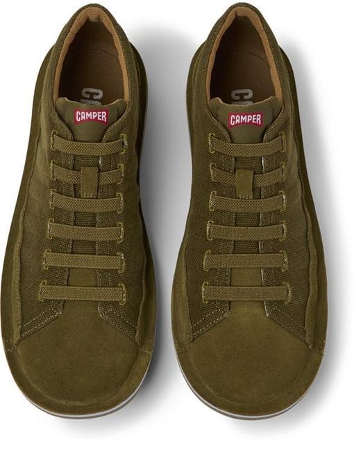 Camper Green Nubuck Sneakers for men