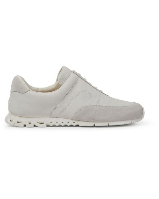 Camper Gray White Non-dyed Leather Sneakers for men