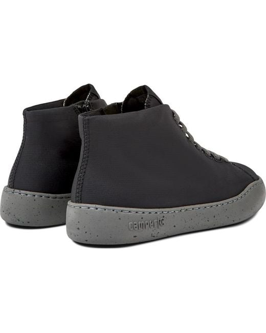 Camper Black Textite Ankle Boots
