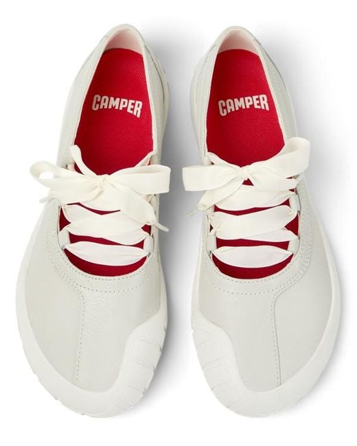 Camper White Ballerinas
