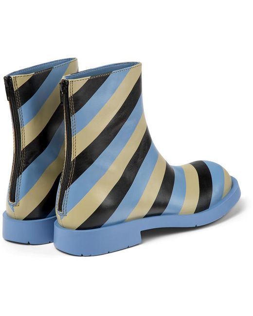 Camper Blue Striped Ankle Boots for men