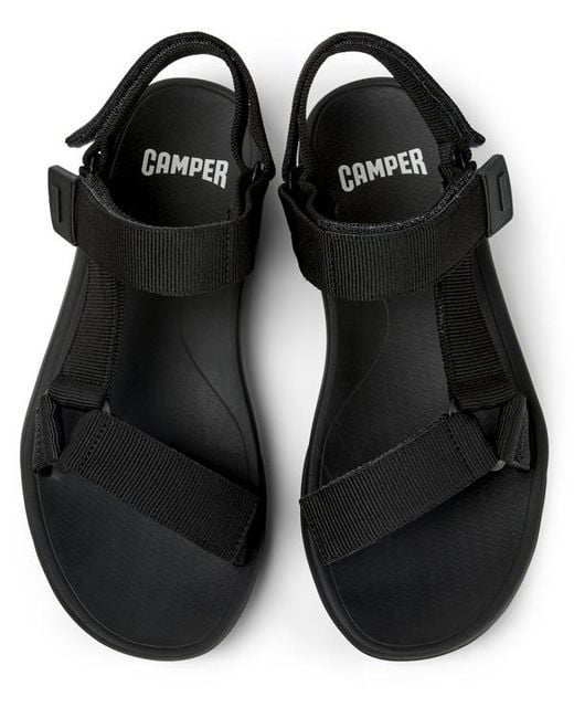 Camper Black Match Strap Sandals for men