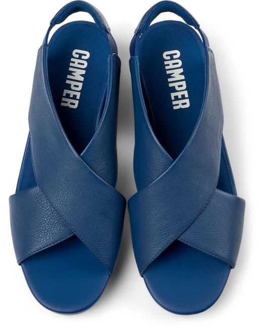 Camper Light Blue Leather Sandals