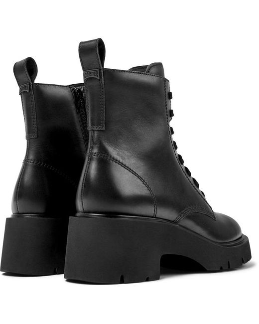 Camper Black Lace-Up Boots