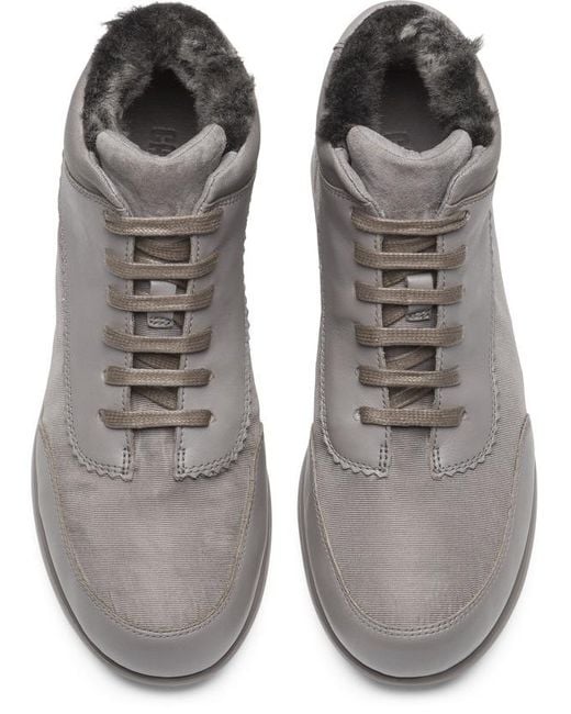 Camper Gray Ankle Boots