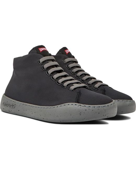 Camper Black Textite Ankle Boots