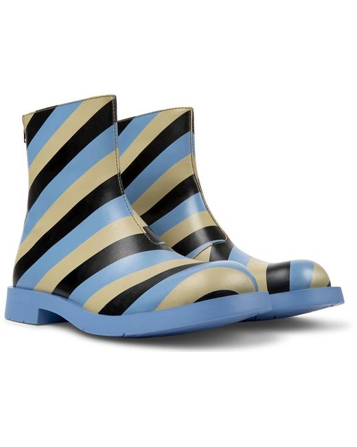 Camper Blue Striped Ankle Boots for men