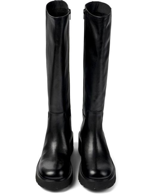 Camper Black Leather High Boots