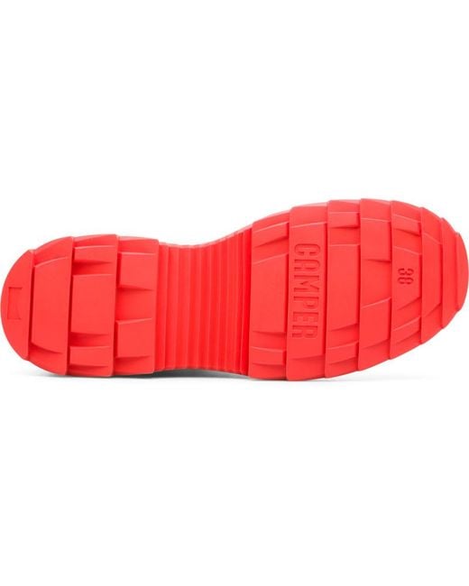Camper Red Ankle Boots