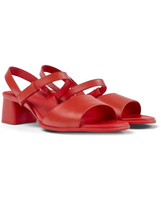 camper red sandals