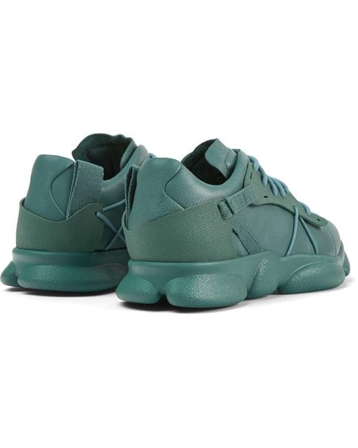 Camper Green Leather And Textile Sneakers for men