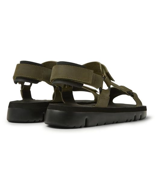Camper Green Leather Sandals for men