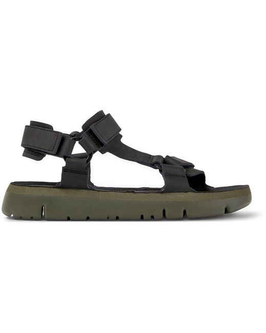 Camper Black Leather Sandals for men